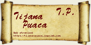 Tijana Puača vizit kartica